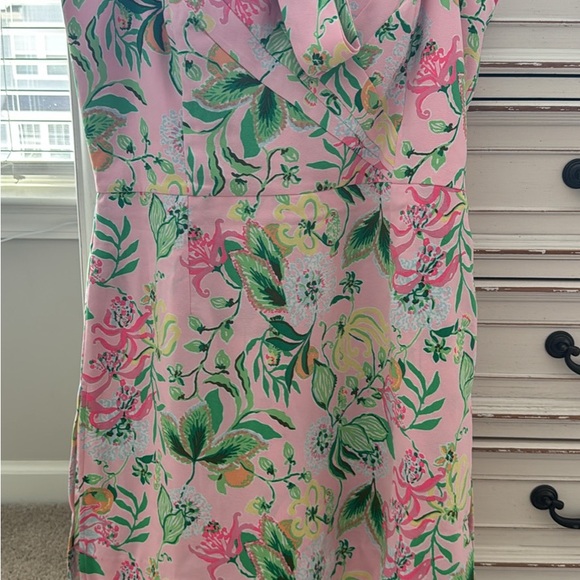 Lilly Pulitzer Pink and Green Strapless Dress - Picture 4 of 5